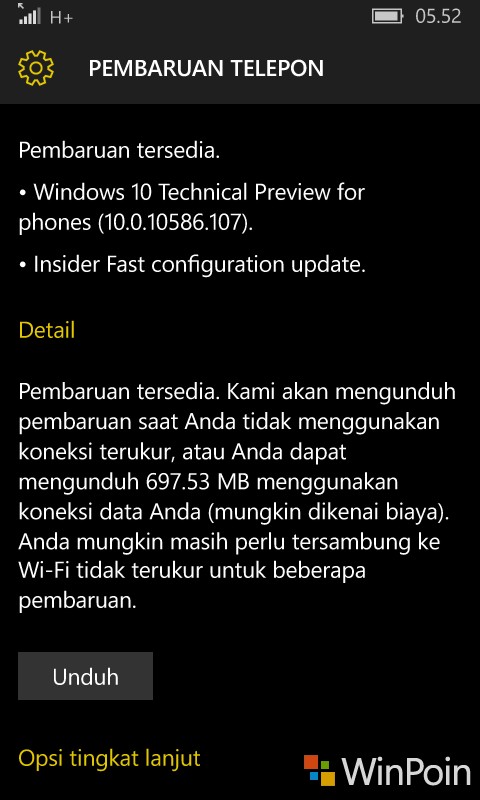 Windows 10 Mobile Build 10586.107 Telah Tersedia di Fast Ring