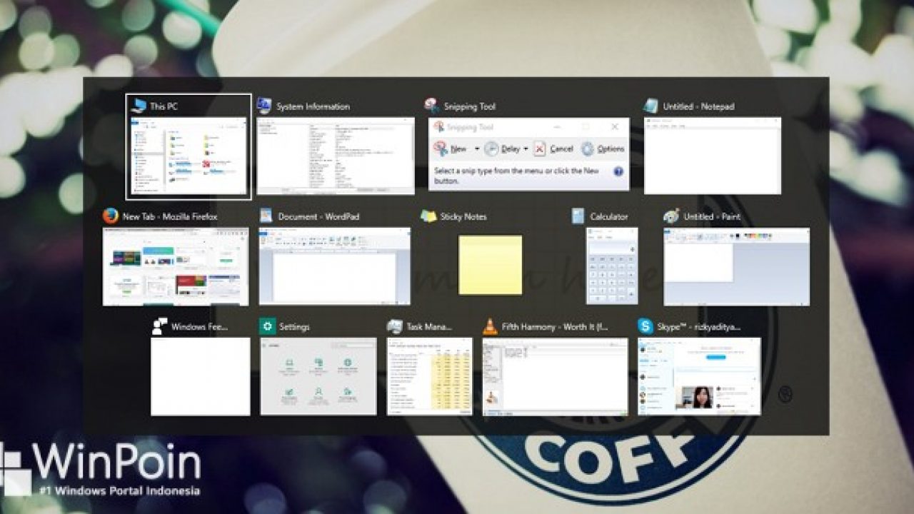 Cara Mengembalikan Classic Alt+Tab Pada Windows 10 | Winpoin