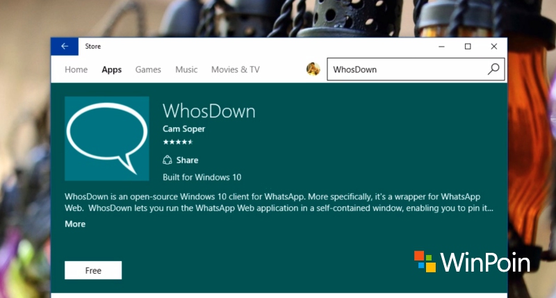 WhatsApp-an di Windows 10 PC dengan WhosDown (Review)