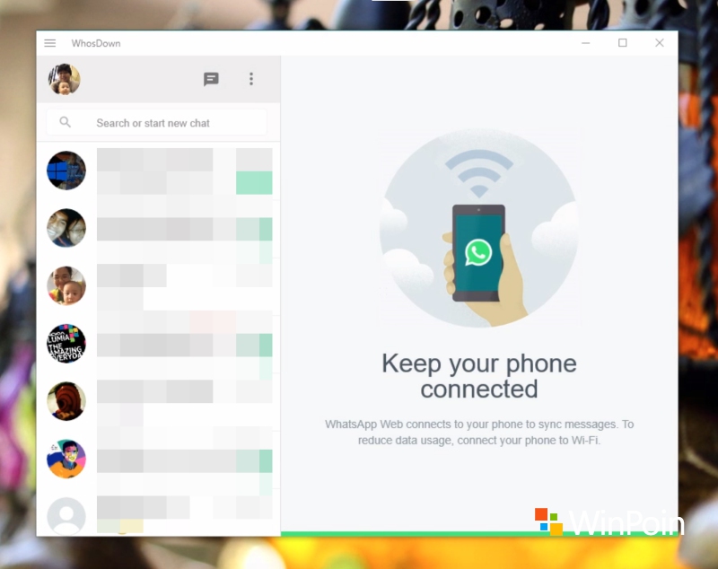 WhatsApp-an di Windows 10 PC dengan WhosDown (Review)
