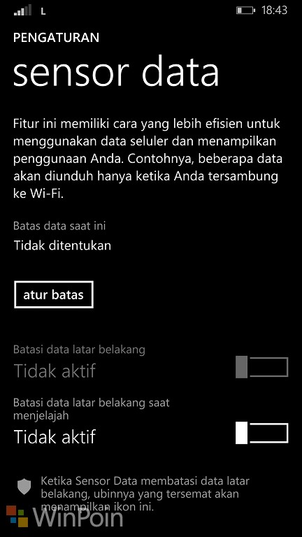 Menghemat Data dengan Sensor Data