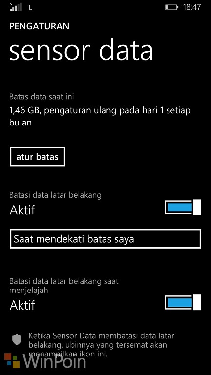 Menghemat Data dengan Sensor Data