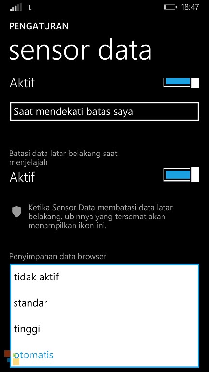 Menghemat Data dengan Sensor Data