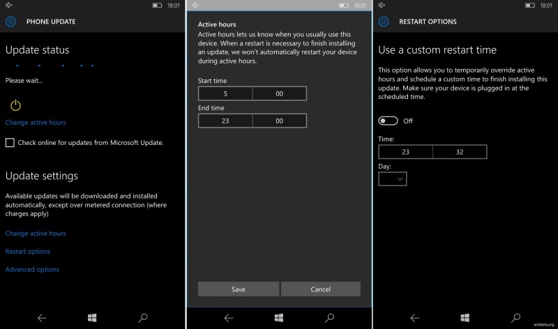Windows Update Windows 10 Mobile Improvement