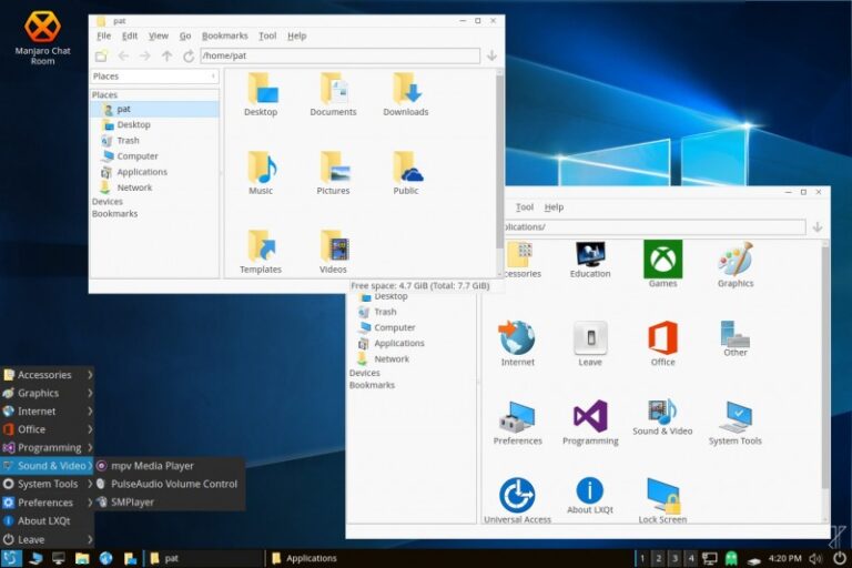 Manjaro LXQt 16.03: Distro Linux yang Mirip Banget Sama Windows 10
