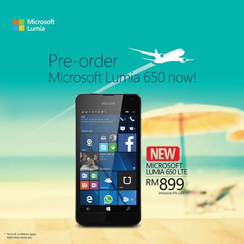 Lumia 650 Hadir di Malaysia 8 April 2016