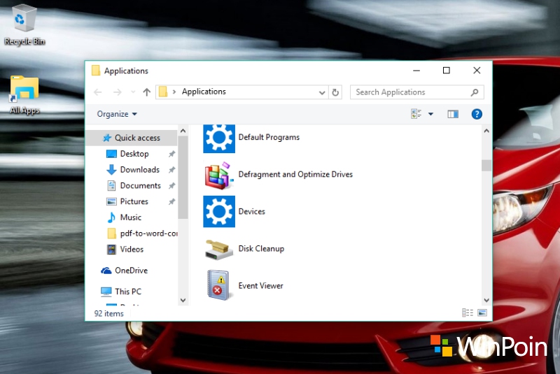 Mengakses Semua Apps di Start Menu Melalui Satu Folder Desktop Windows 10