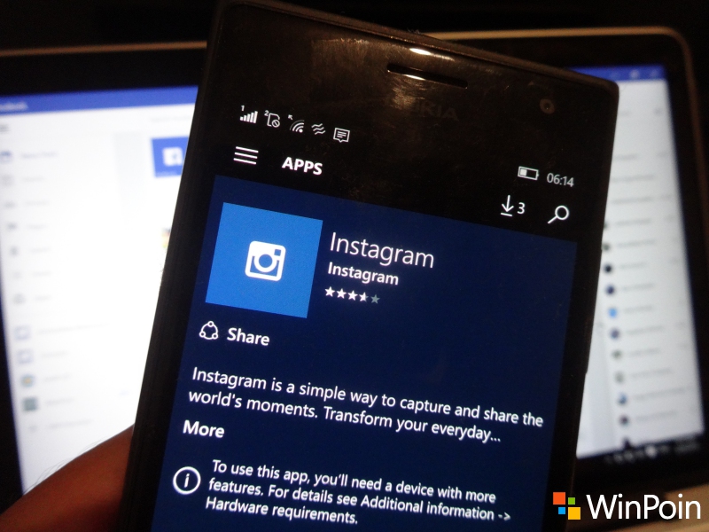 HOT: Aplikasi Instagram untuk Windows 10 Mobile Dirilis, Kini Tidak Beta Lagi