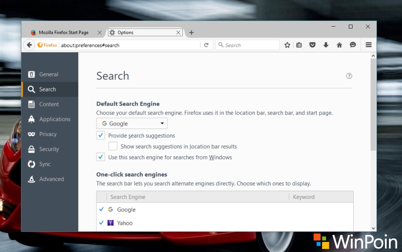 Cara Agar Cortana Menggunakan Google Search di Hasil Pencarian (Firefox)