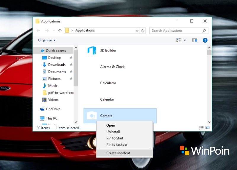 Cara Membuat Shortcut Modern Apps di Desktop Windows 10