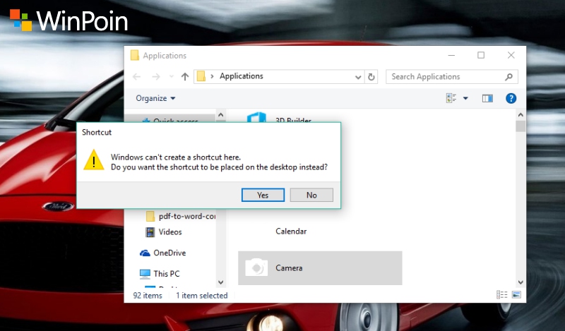 Cara Membuat Shortcut Modern Apps di Desktop Windows 10