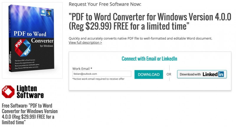 Download Software + Lisensi "PDF to Word Converter Pro" Senilai $29.99 (Gratis!)