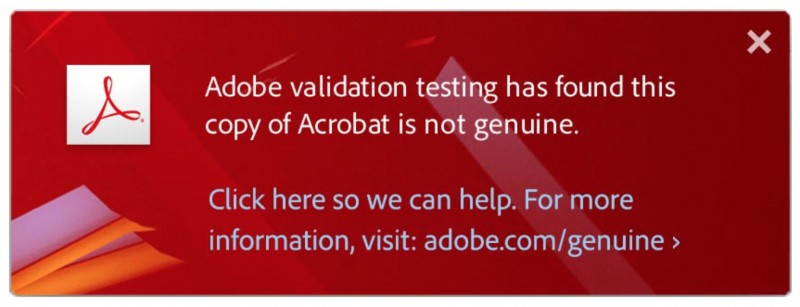 Pengguna Adobe Bajakan Bakal Dapat Peringatan