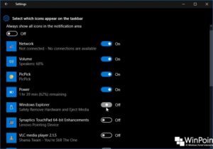cara memunculkan atau menyembunyikan icon system tray (3)