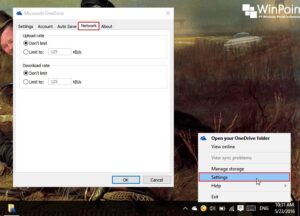 konfigurasi limit upload dan download di onedrive (1)