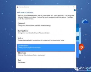 membuat custom shortcut pada narrator (2)