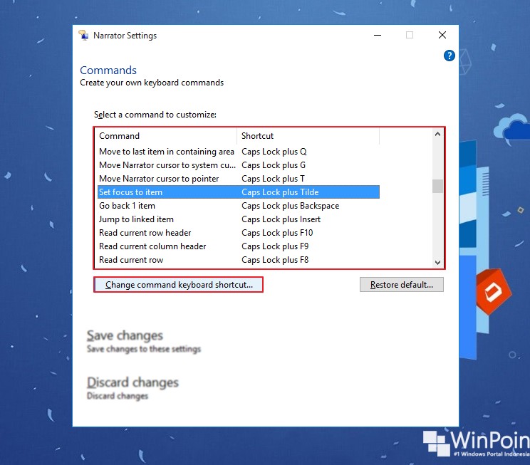membuat custom shortcut pada narrator (3)
