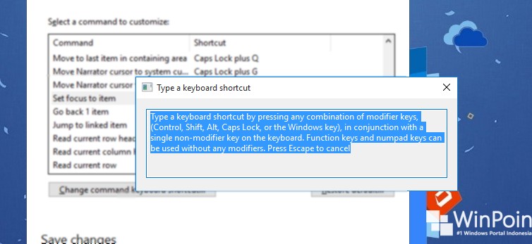 membuat custom shortcut pada narrator (4)