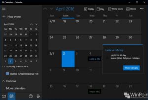 mengganti pertanggalan calendar windows 10 (2)