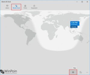 menggunakan world clock di windows 10 (1)