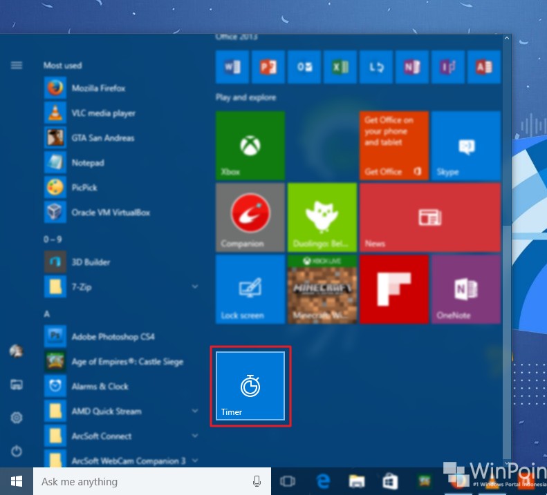 menyematkan timer dan stopwatch di windows 10 (4)