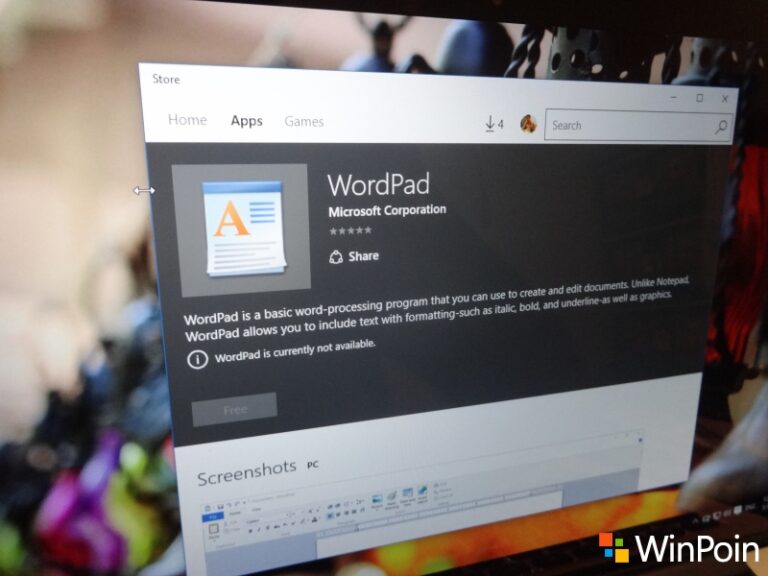 WordPad dan Beberapa Apps Desktop Windows 10 Kini Menjadi Windows Store Apps