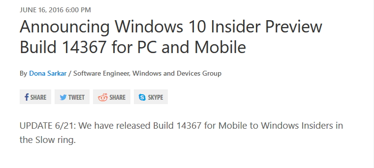 Build 14367 Mobile Slow Ring