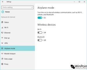 Cara Mengaktifkan atau Menon-aktifkan Airplane Mode di Windows 10 (4)