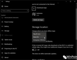 Cara Mengganti Lokasi Penyimpanan Offline Maps di Windows 10 (2)