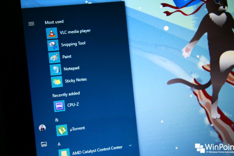 Cara Menyembunyikan 'Most used' dan 'Recently add' Apps di Start Menu Windows 10 (1)