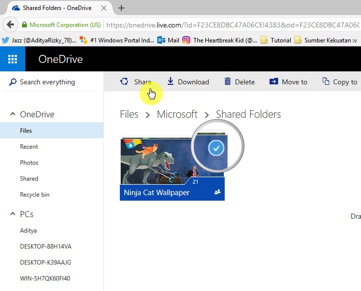 Cara Sharing File atau Folder di OneDrive (1)