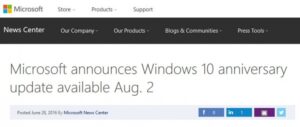 Microsoft Akan Merilis Anniversary Update pada 2 Agustus