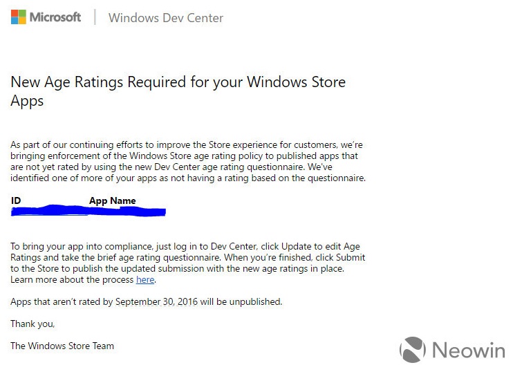 Rating Umur Windows Store Microsoft