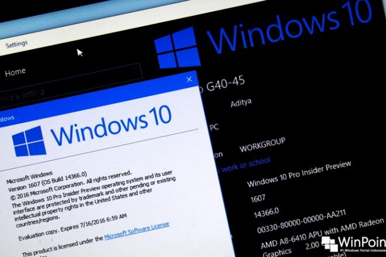 Windows 10 Build 14366 dan Build 14364