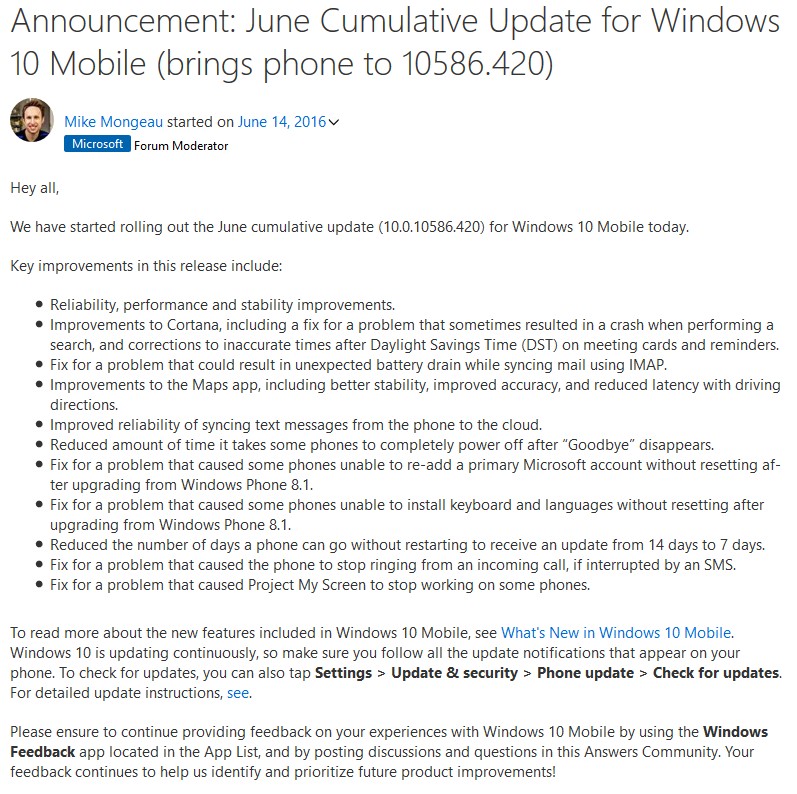 Windows 10 build 10586.420