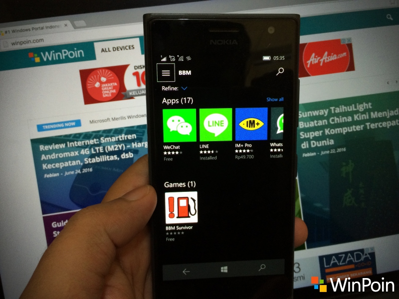 Tidak Ada Lagi BBM (BlackBerry Messenger) di Windows Store