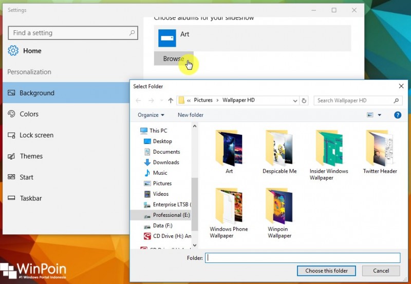 cara membuat slide wallpaper di windows 10 3