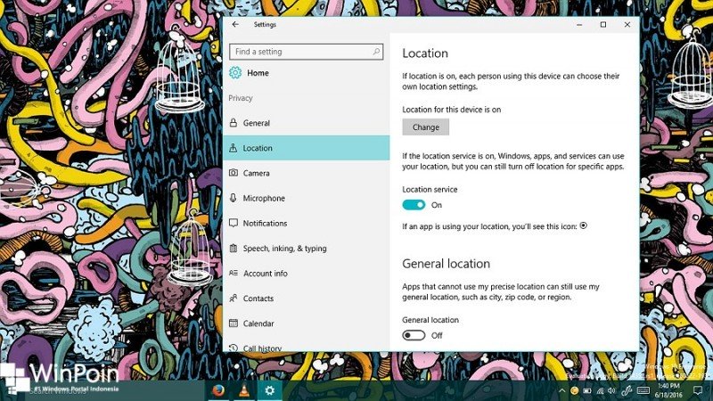 mengkonfigurasi fitur Location Service di windows 10 (1)