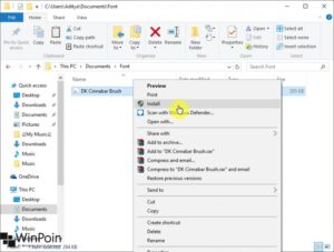 Cara Memasang Fonts di Windows 10 (3)