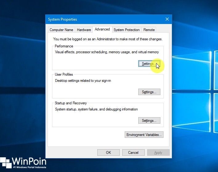 Cara Mematikan Visual Efek di Windows 10 (3)