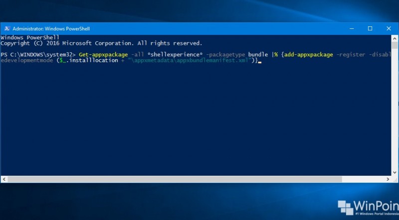 Cara Memperbaiki Start Menu Windows 10 dengan PowerShell