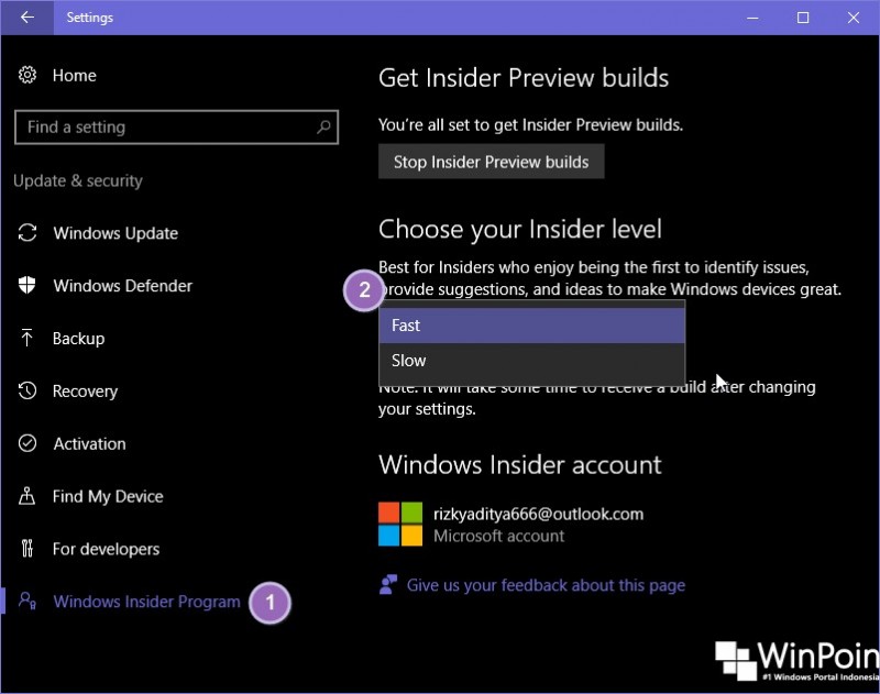 Cara Mengganti Insider Level di Windows 10