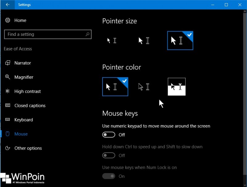 Cara Mengubah Warna dan Ukuran Mouse di Windows 10