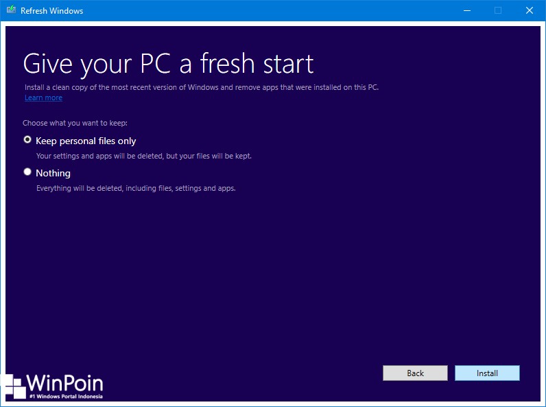 Cara Refresh Windows 10 dengan Tool Refresh Windows (2)