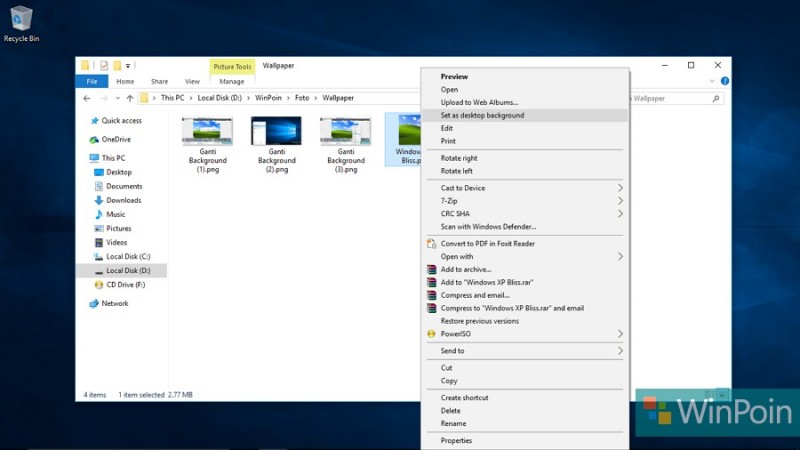 Cara Mengganti Background Desktop Untuk Windows 10 Yang Belum Teraktivasi Winpoin