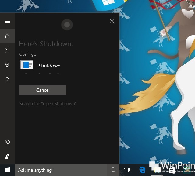 Hands Off Cara Shutdown, Restart, Sign out, dan Hibernate dengan Cortana (5)