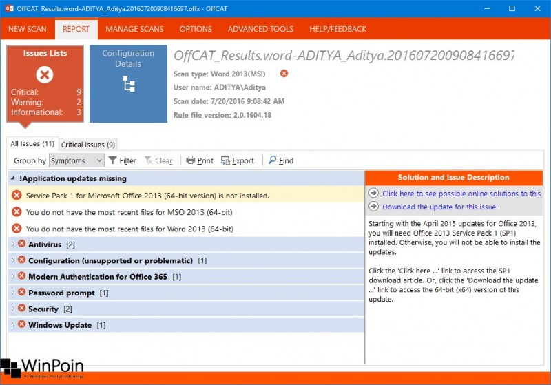 Office Configuration Analyzer Tool Troubleshooting Masalah Pada MS Office (6)