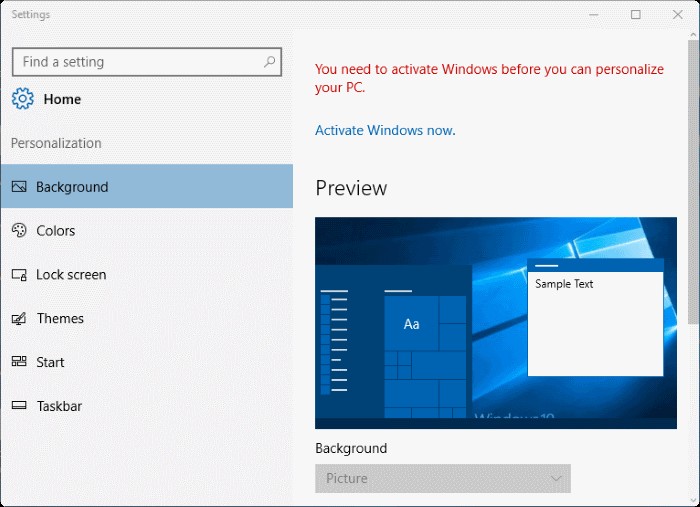 Cara Mengganti Background Desktop Untuk Windows 10 Yang Belum Teraktivasi Winpoin