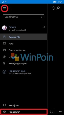 Menonaktifkan Upload Foto Otomatis ke OneDrive