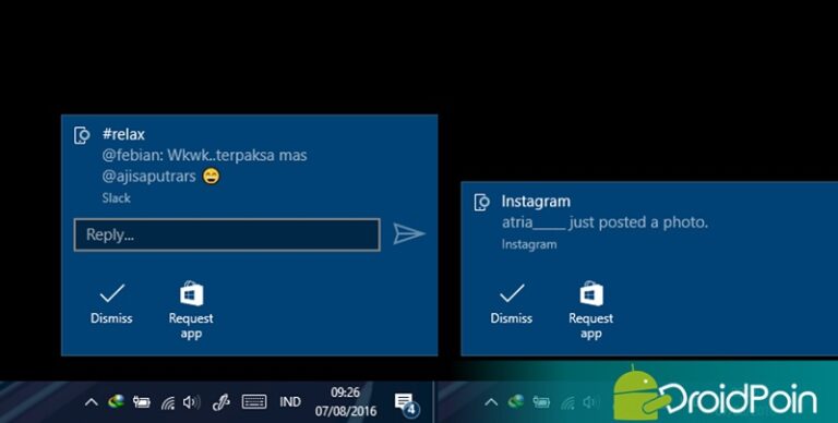 Cara Memunculkan Notifikasi Android di Windows 10 PC